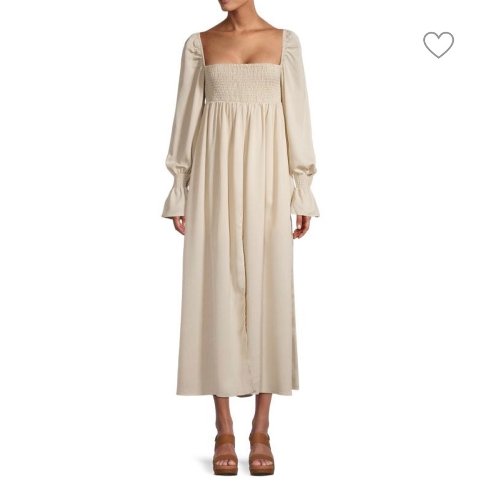 Weworewhat smocked off shoulder maxi dress